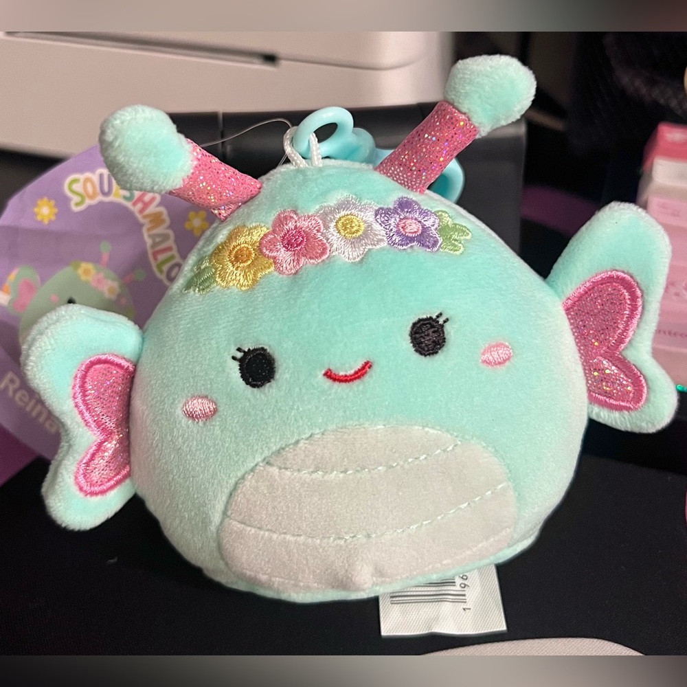 Reina the Butterfly Easter 3.5" Squishmallow Clip
